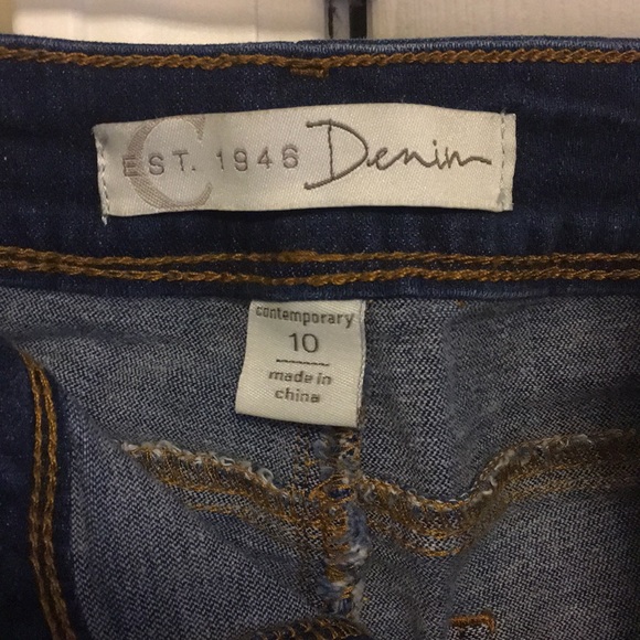 Calf rise dark blue denim pants size 10 - Picture 3 of 3